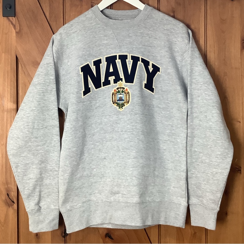 US Navy Naval Academy Crest Logo Sweatshirt Small